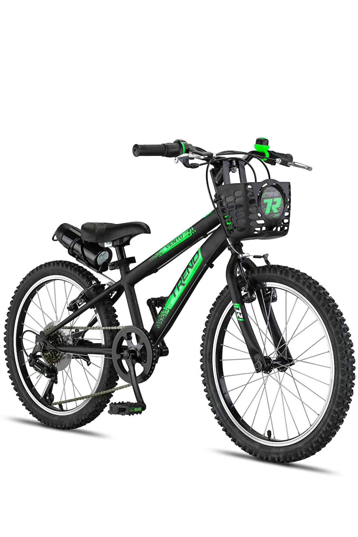 TRENDBIKE Mistral 20 Jant Vitesli Çocuk Bisikleti, 6-10 Yaş, 6. Vitesli Siyah-Neon Yeşil