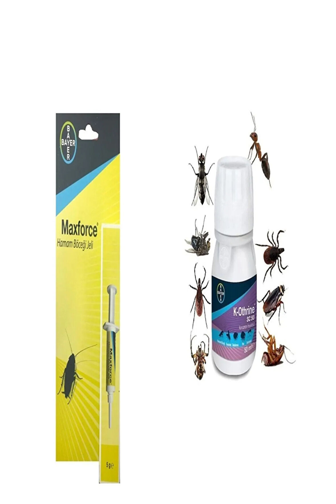 K-othrine Sc 50 Genel Haşere Ilacı 50 ml Maxforce Hamam Böceği Kalorifer Böceği Ilacı Jel 5gr