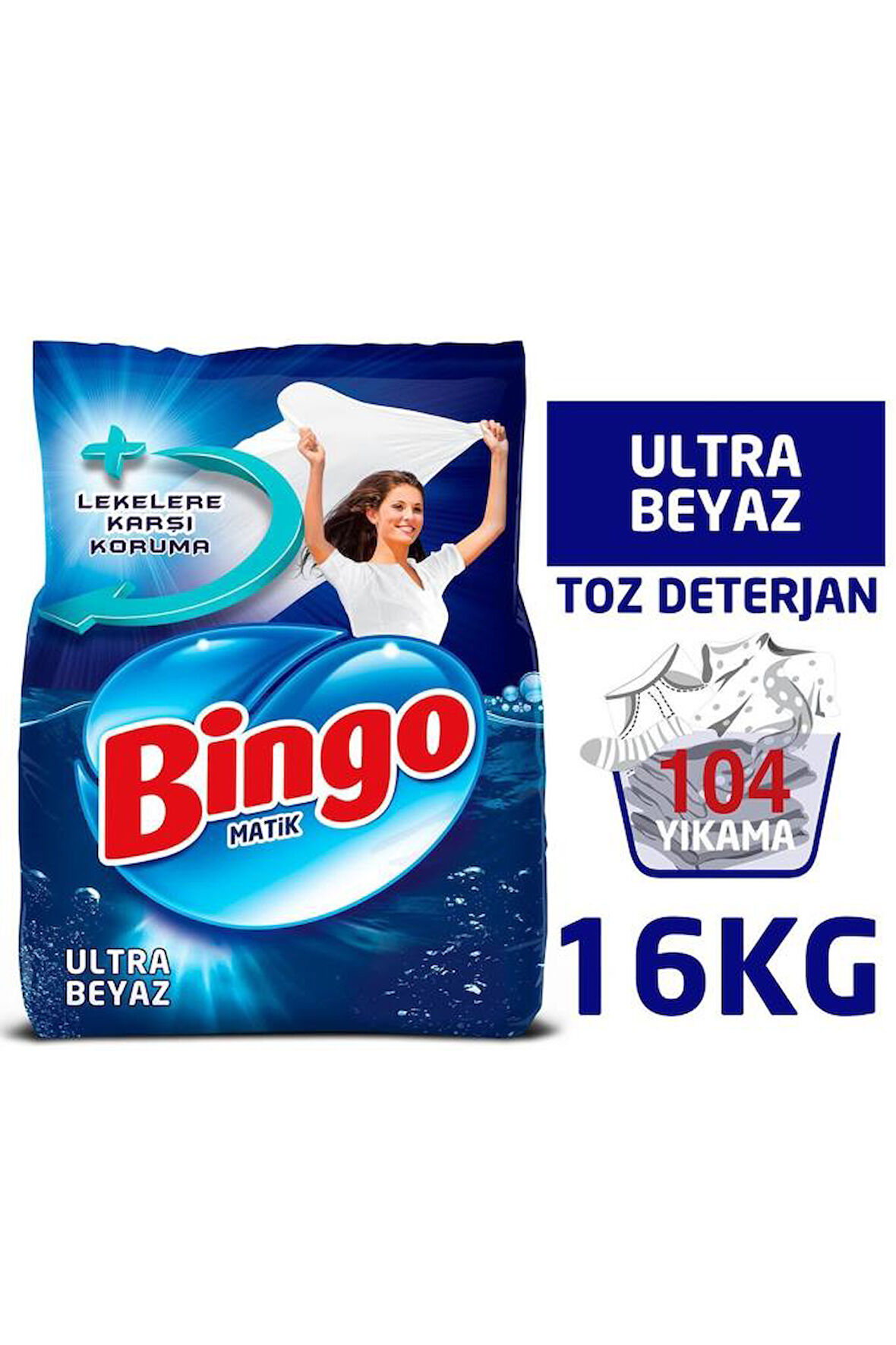 Bingo Matik Toz Çamaşır Deterjanı 4 Kg Ultra Beyaz 2'li