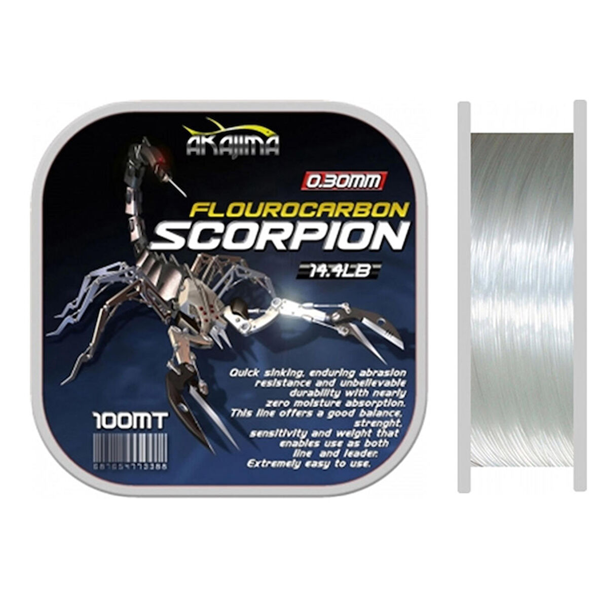 Akajima Scorpion Fluorocarbon Misina 100 mt 0.23 mm