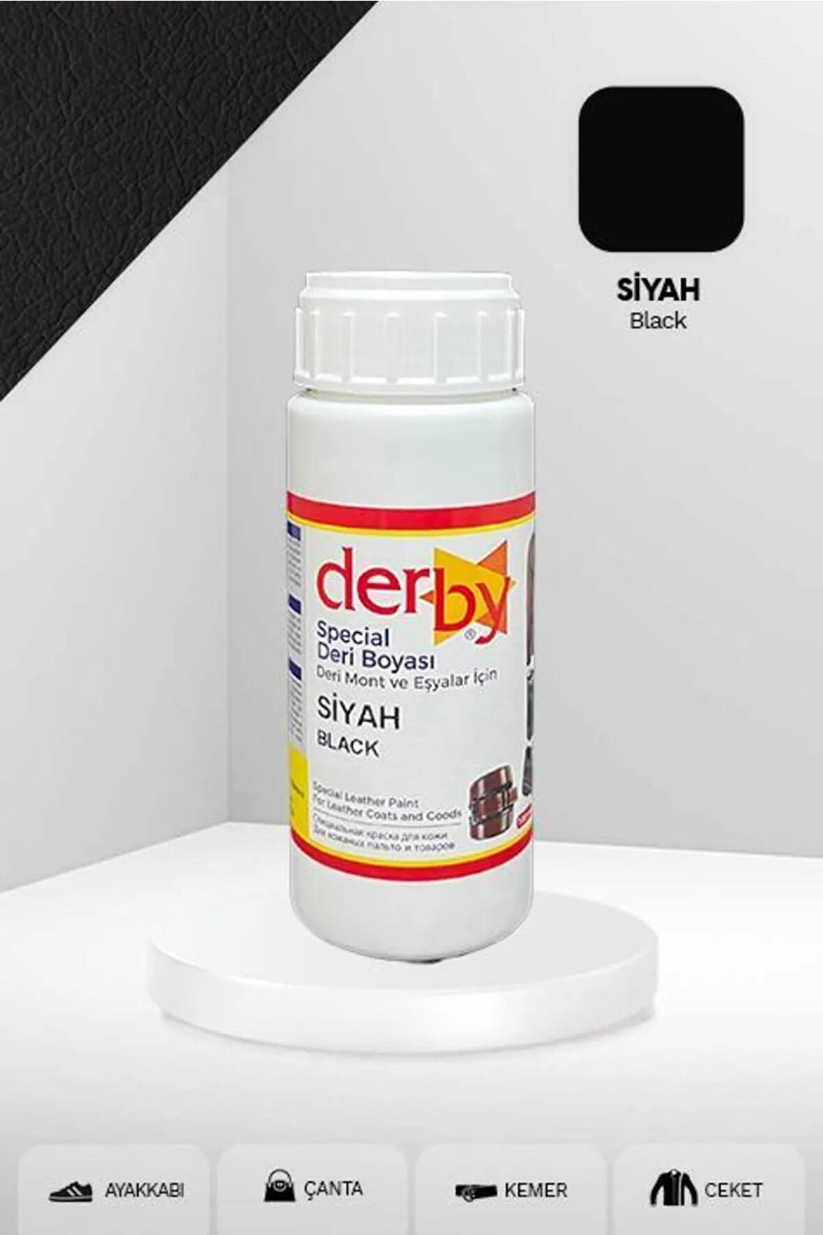 Siyah Mont Direksiyon Koltuk Deri Boyası