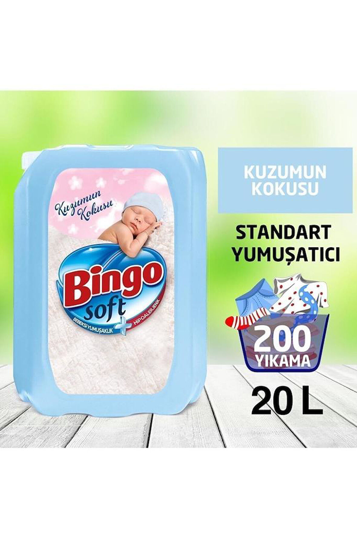 Bingo Soft Kuzumun Kokusu Çamaşır Yumuşatıcısı 5 Lt X 4 Adet