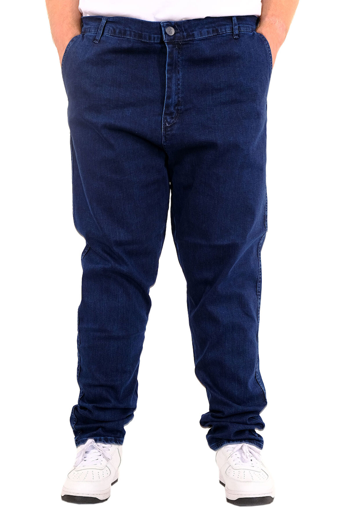 Mode XL Büyük Beden Erkek Kot Pantolon Yan Cep CHINO 18880 Mavi