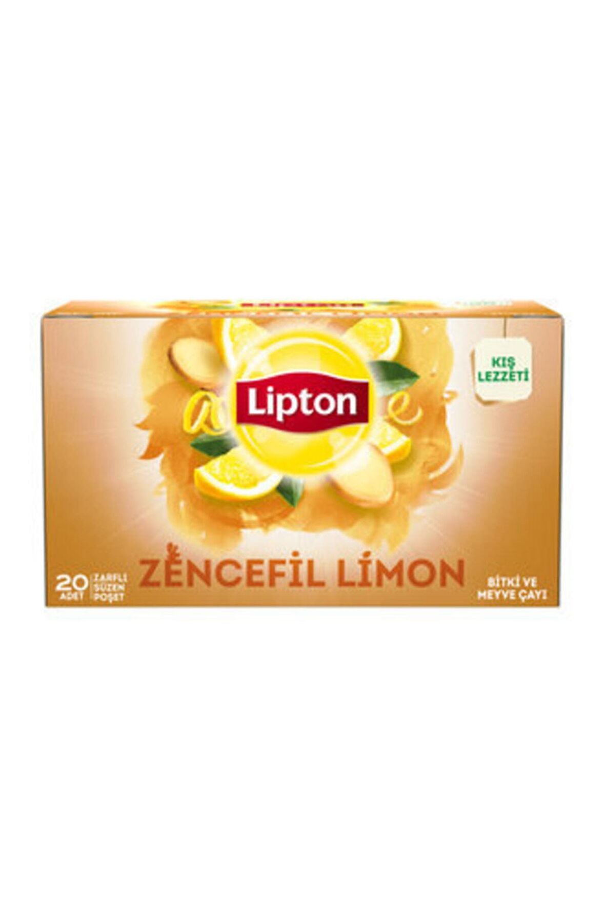 Lipton Bitki Çayı Zencefil Limon 20'Li Bardak Poşet 40 G