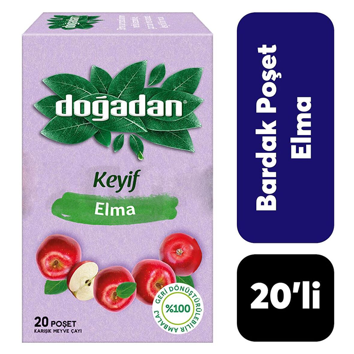 .Doğadan 20'li Elma Çayı