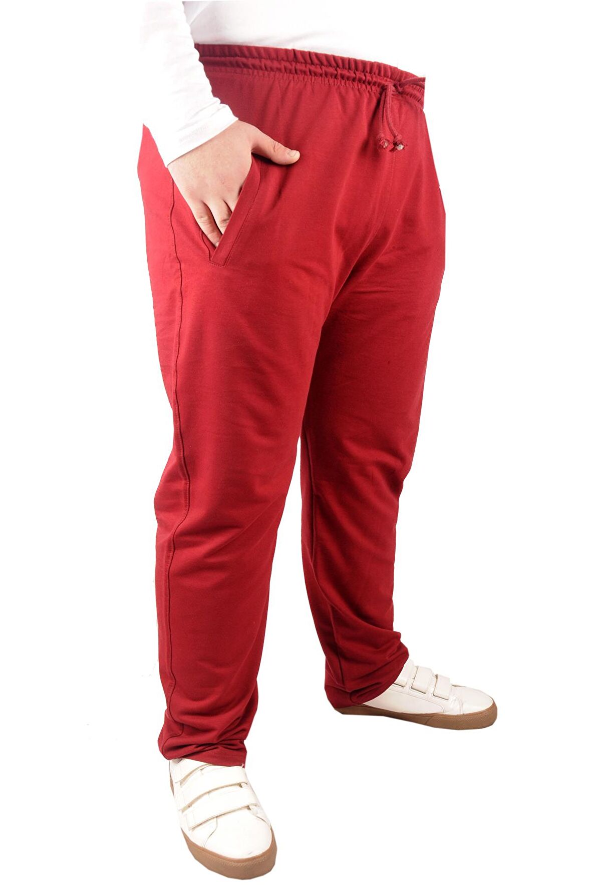 Mode XL Büyük Beden Erkek Eşofman Altı Classic 2 İp 11100 Bordo