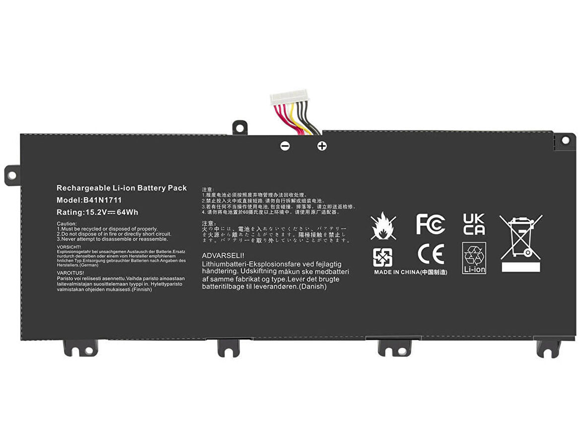 Asus TUF FX503V, FX503VD, FX503VM, FX705DU, FX765 B41N1711 Batarya ile Uyumlu