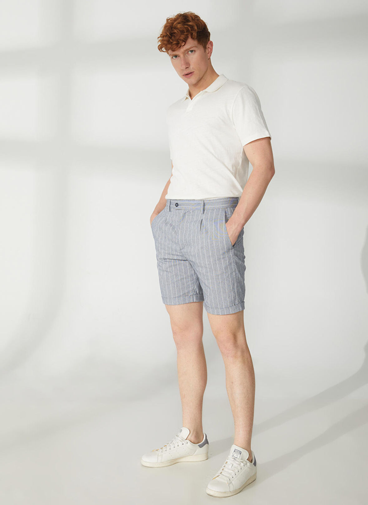 AT.P.CO Normal Bel Slim Fit Lacivert Erkek Bermuda Şort A261JONP581TF297-