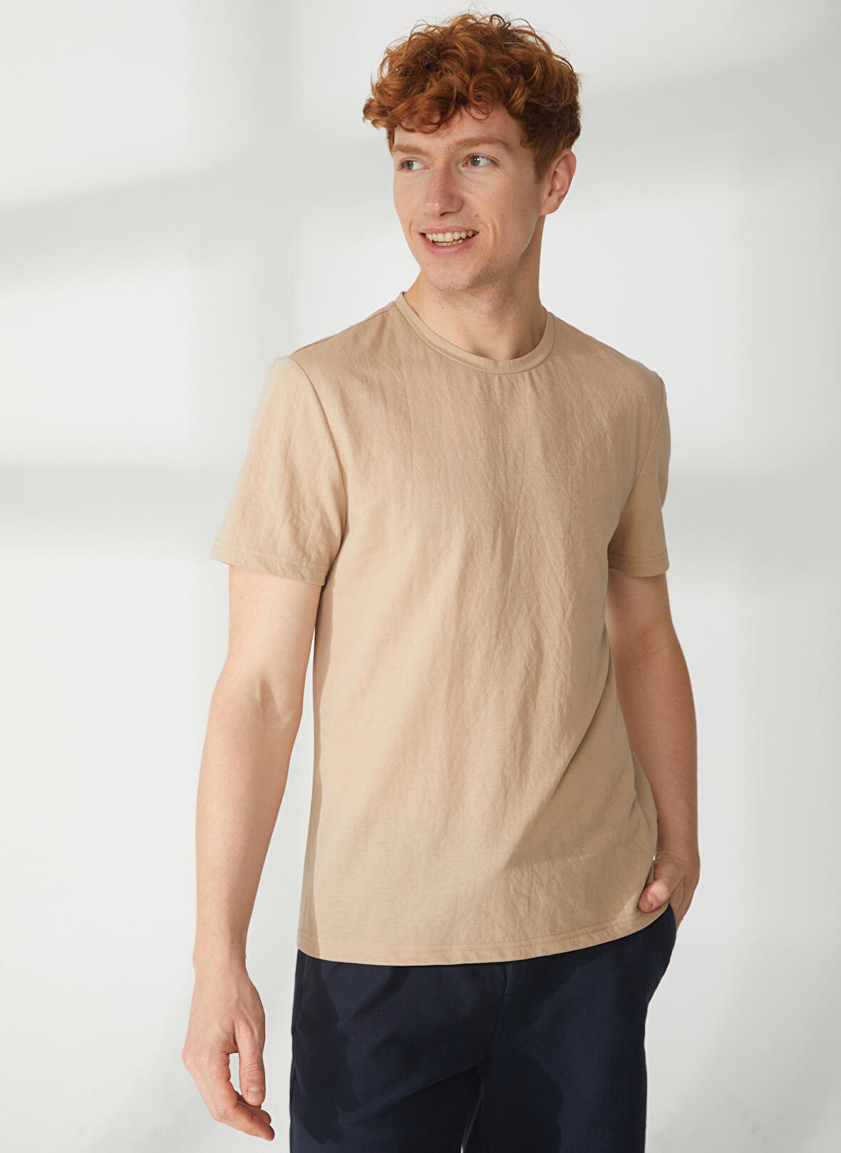 AT.P.CO Bisiklet Yaka Kahve Erkek T-Shirt A266T35343-