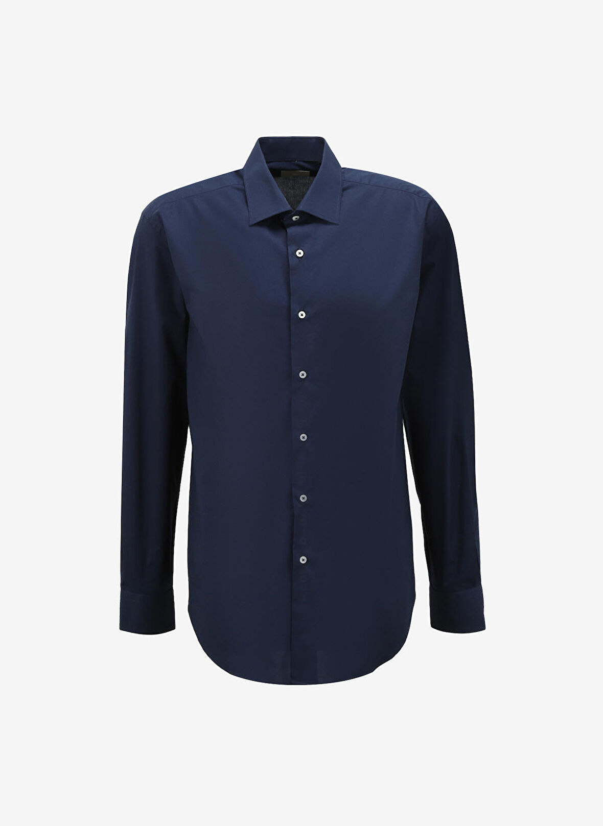 AT.P.CO Slim Fit Gömlek Yaka Koyu Mavi Erkek Gömlek A27602POP-