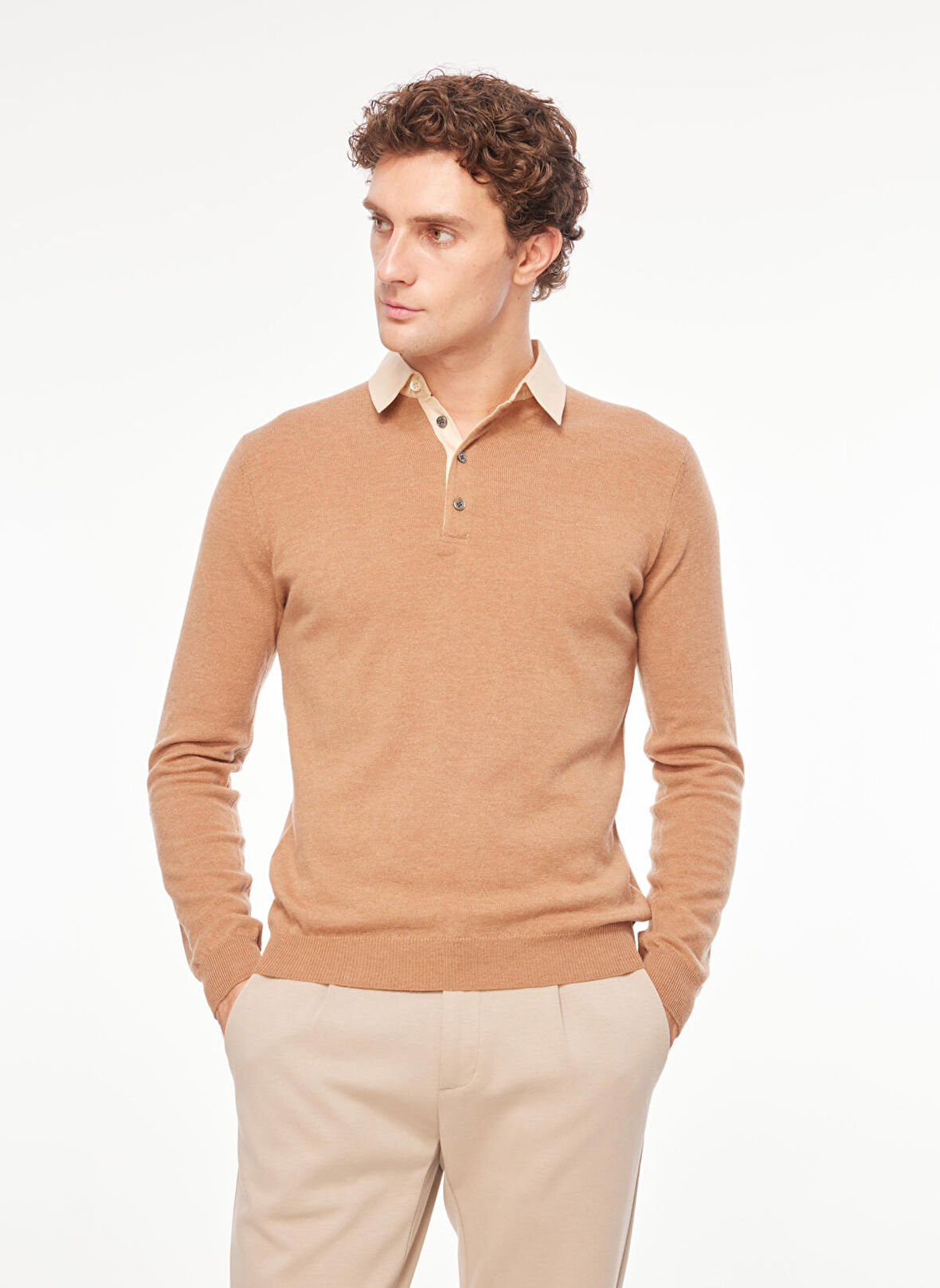 AT.P.CO Polo Yaka Slim Fit Turuncu Erkek Kazak A274A05L128-