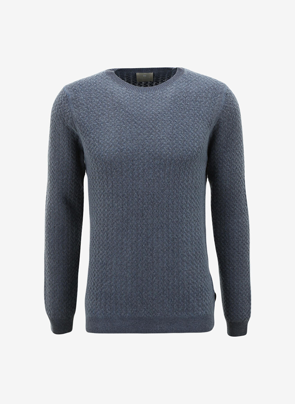 AT.P.CO Bisiklet Yaka Slim Fit Koyu Mavi Erkek Kazak A274S37COLD-