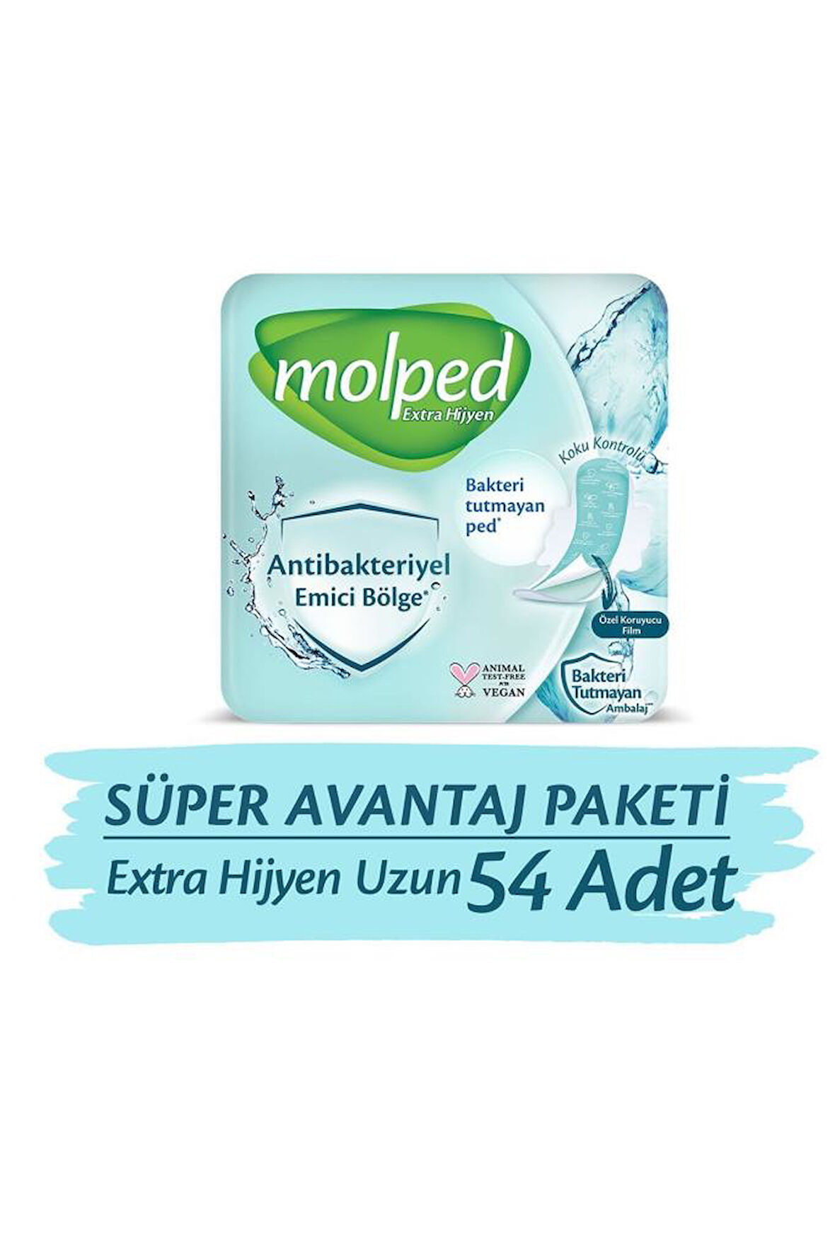 Molped Extra Hijyen Uzun Süper Ekonomik Ped 18 Li X 3 Adet