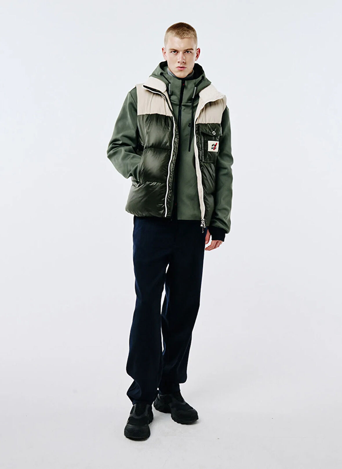 After Label Yeşil - Bej Erkek Yelek STEWARTN064-_MAN JACKET