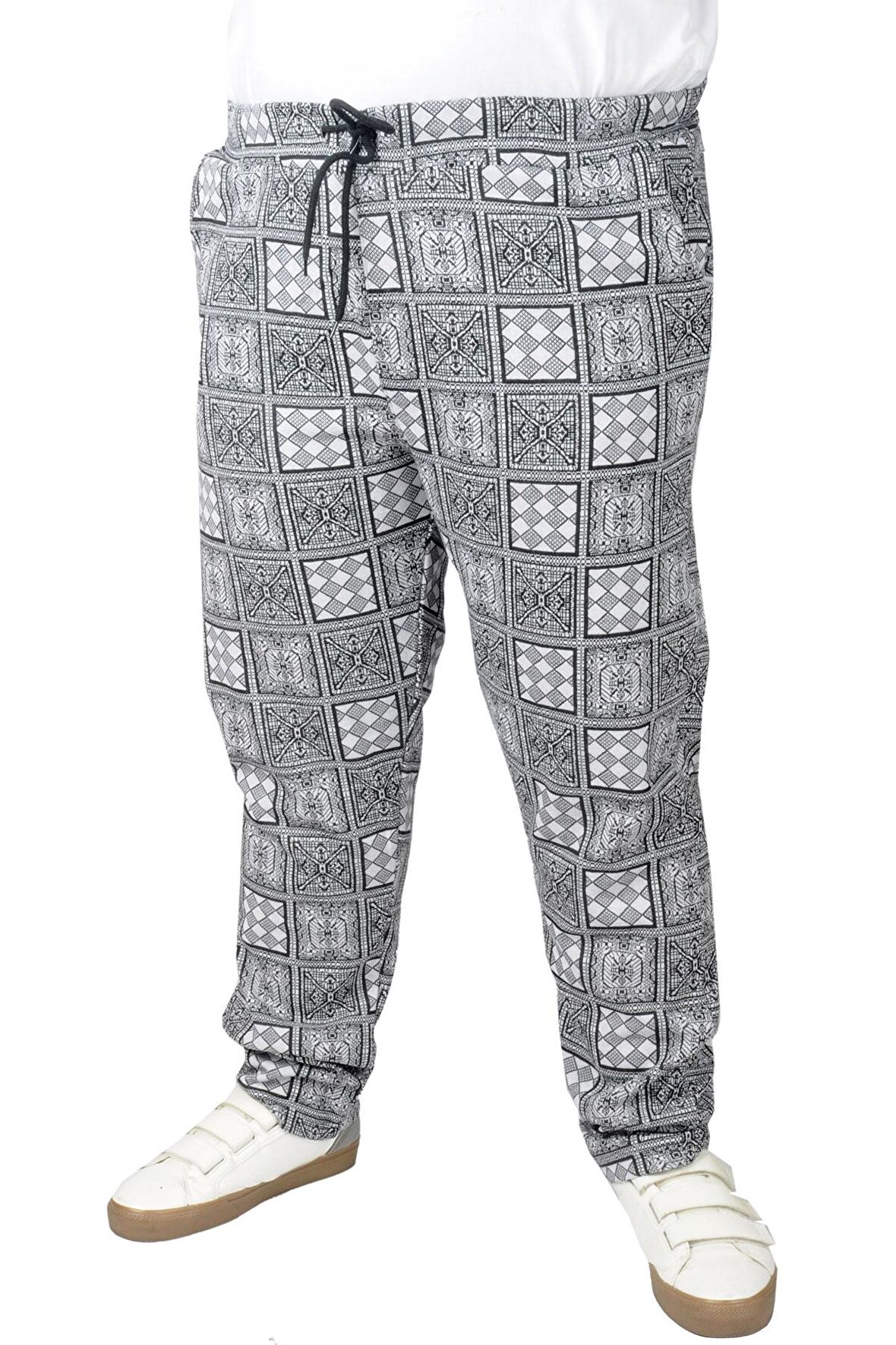 Mode XL Büyük Beden Erkek SweatPant Yancep 22514 Ekru