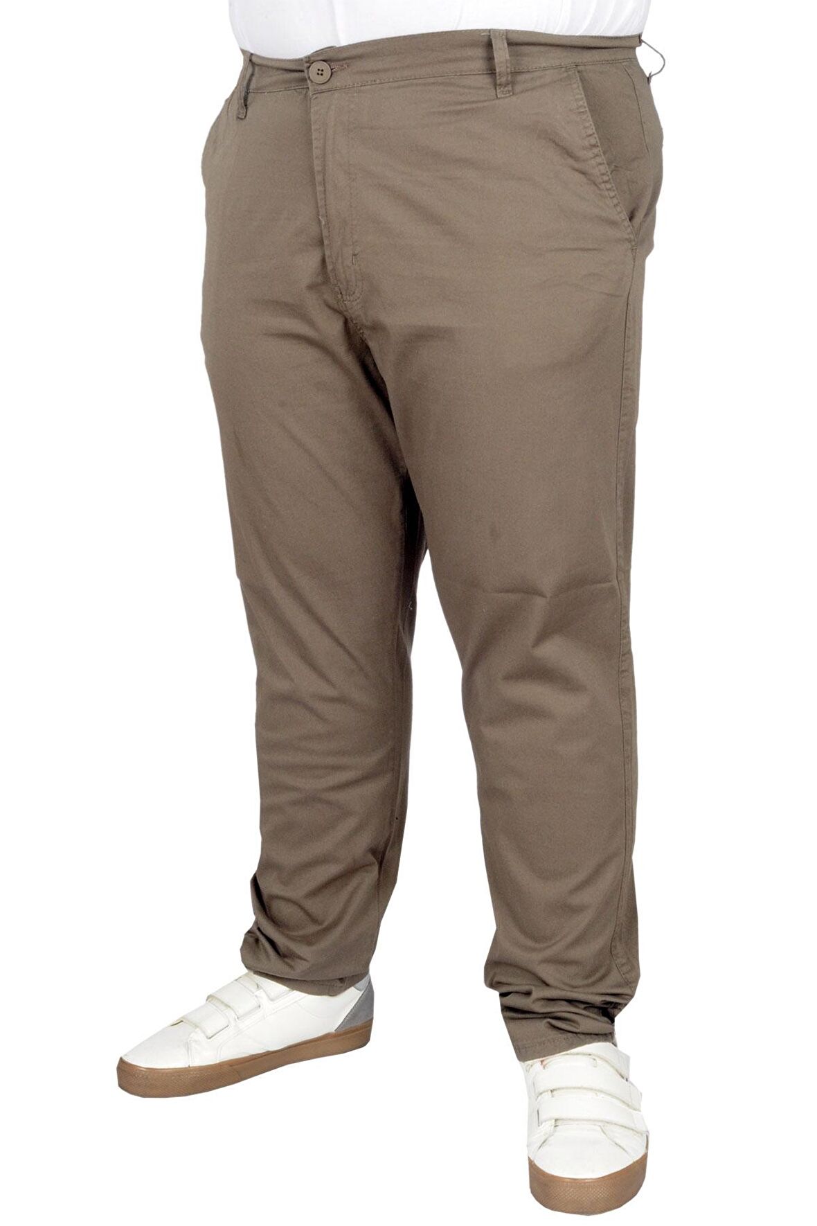Mode XL Büyük Beden Erkek Pantolon Keten Milano  20850 Toprak