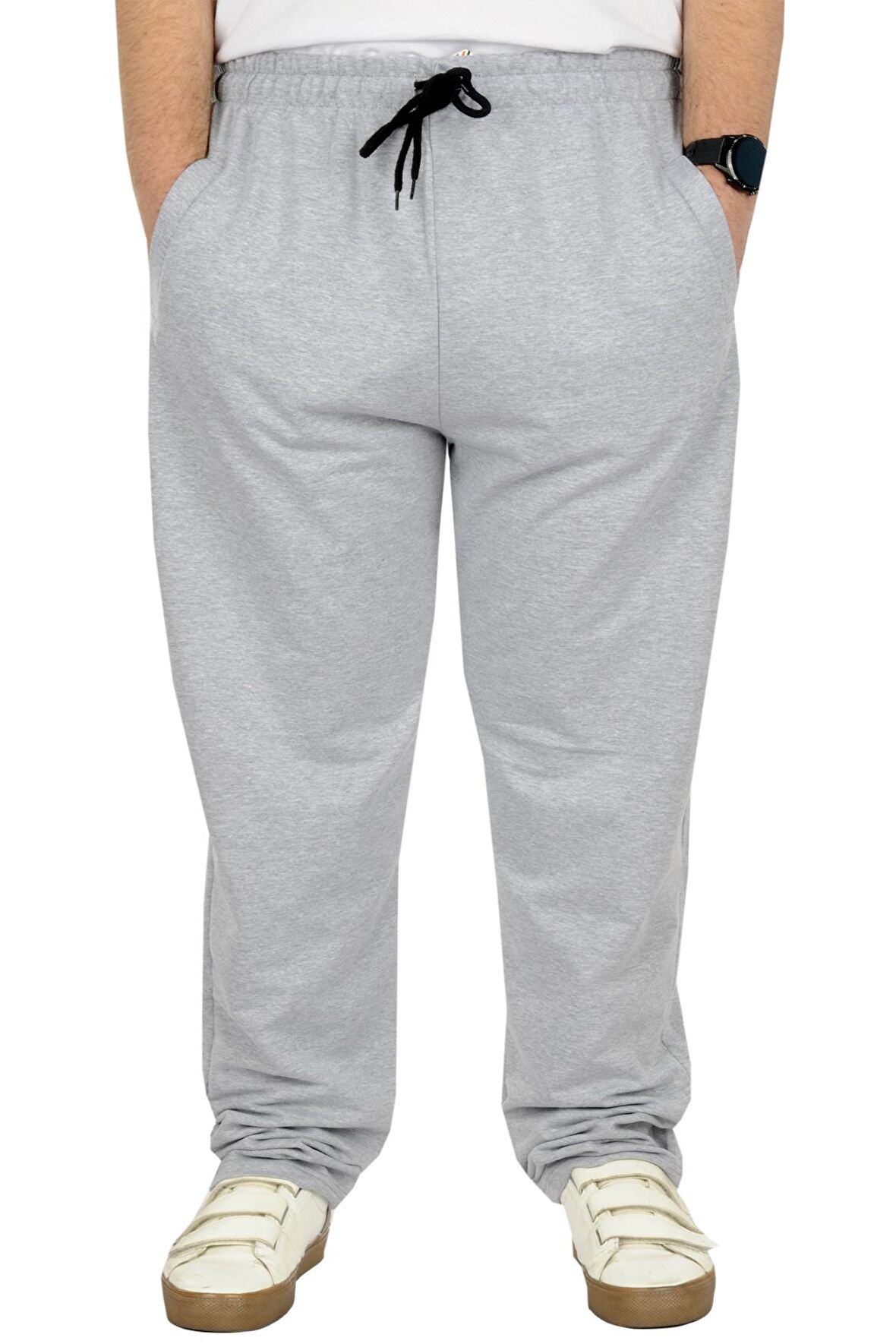 Mode XL Büyük Beden Erkek Eşofman Altı Classic 2 İp 11100 Gri