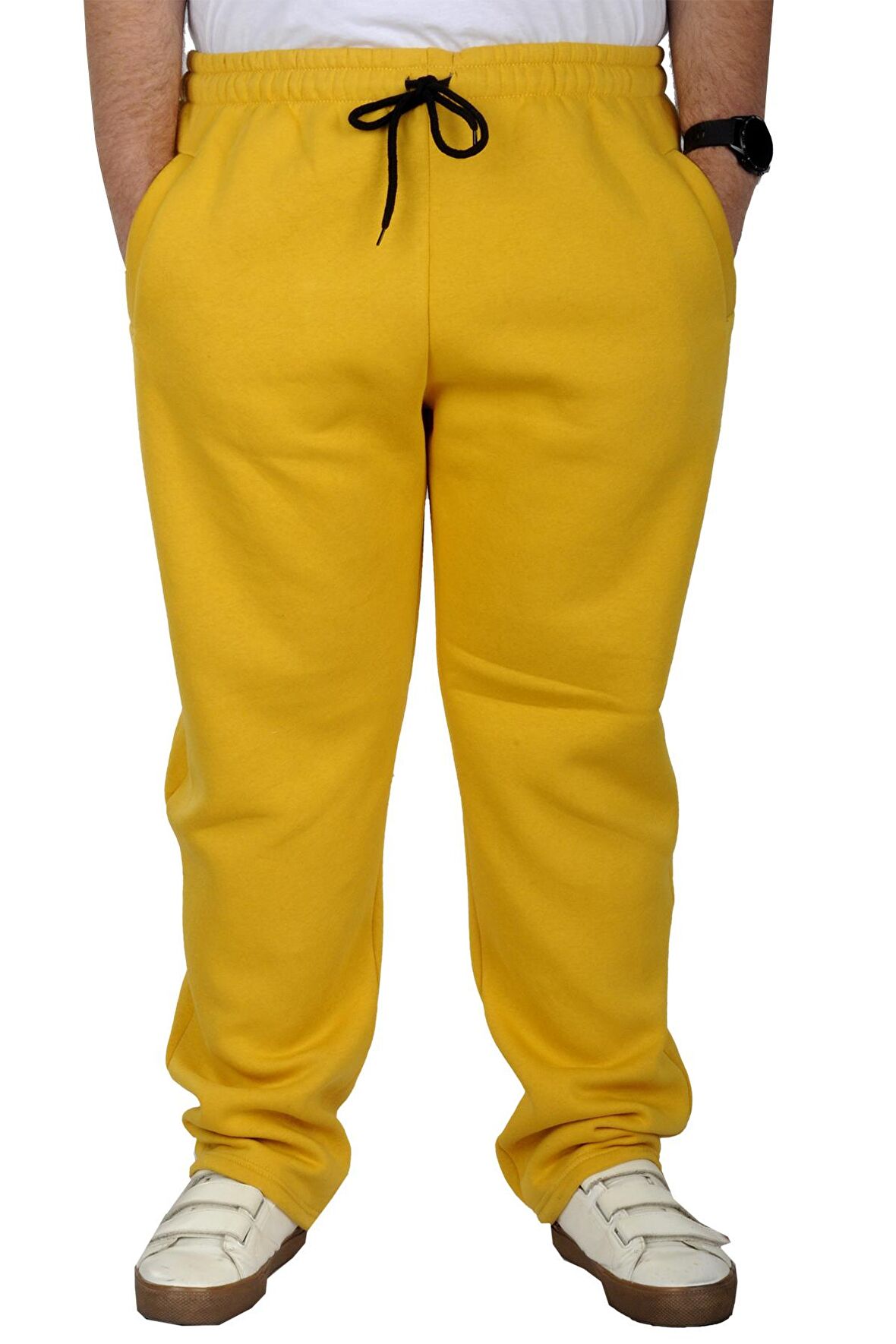Mode XL Büyük Beden Erkek Eşofman Altı Classic 3 İp 11103 Hardal