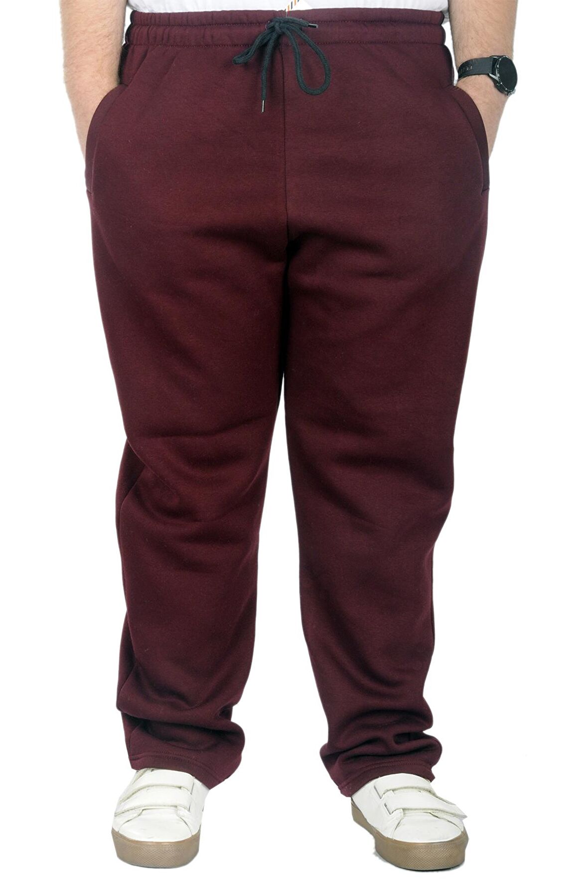 Mode XL Büyük Beden Erkek Eşofman Altı Classic 3 İp 11103 Mürdüm