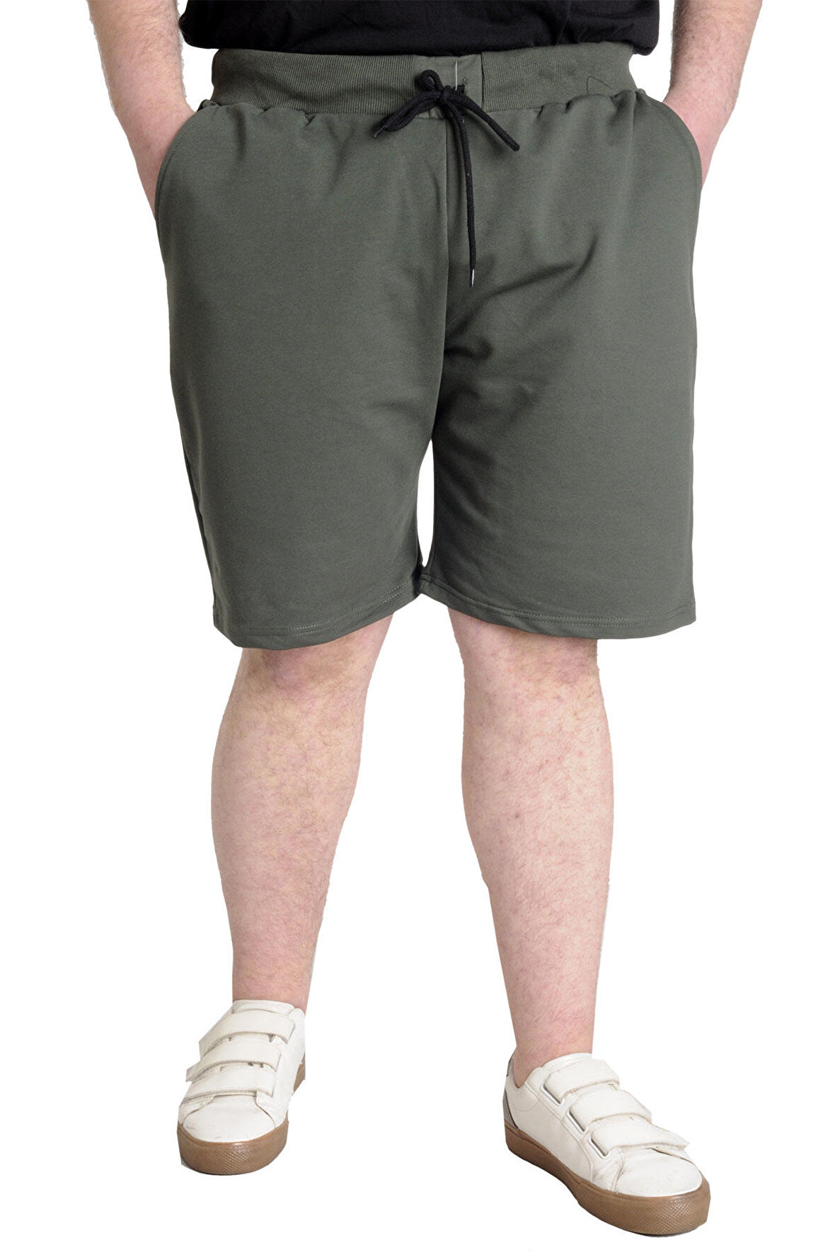 Mode XL Büyük Beden Erkek Kapri Yandan Cep MULINE 20501 Haki