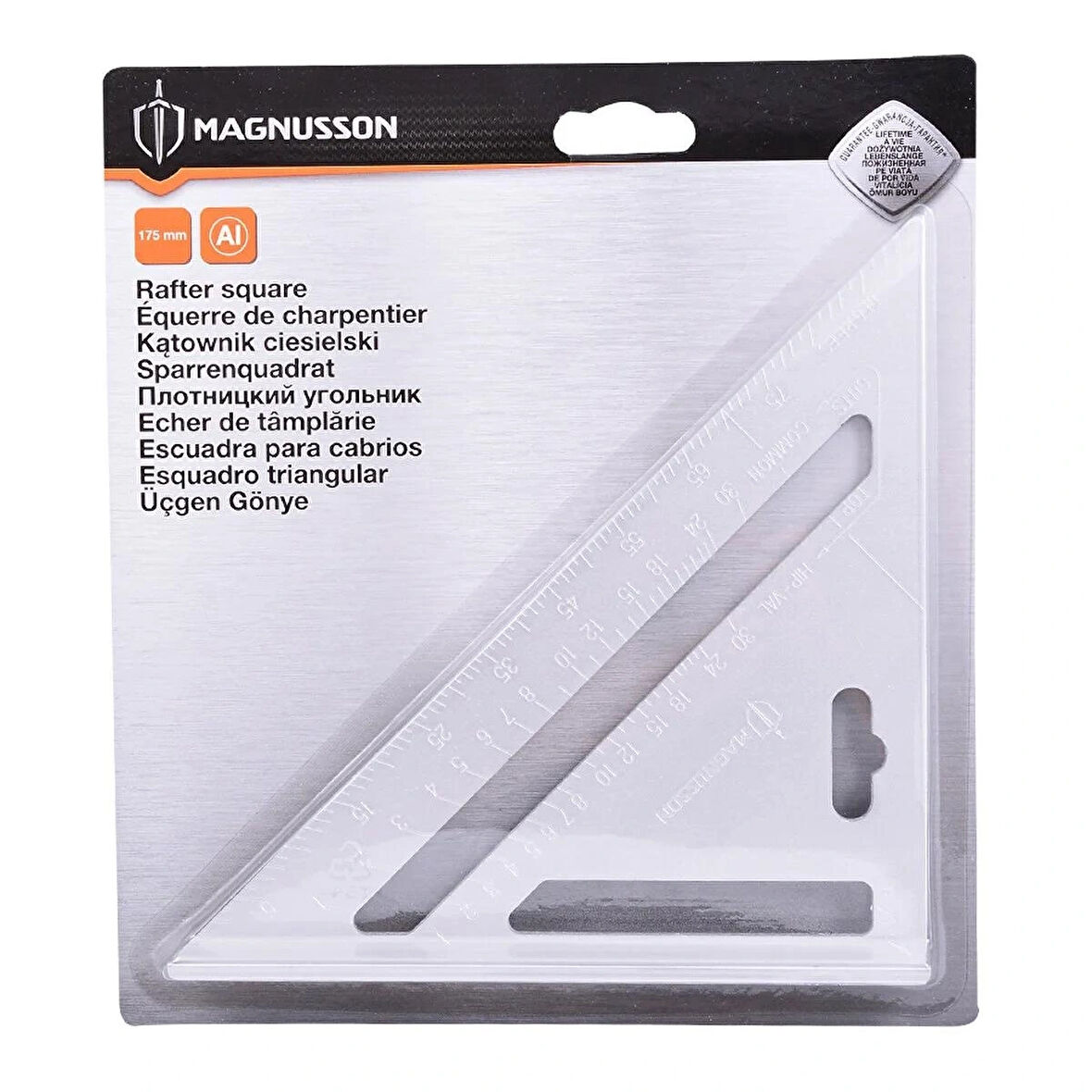 ÇELİK MAG ÜÇGEN GÖNYE 175 MM MARANGOZ GÖNYESİ