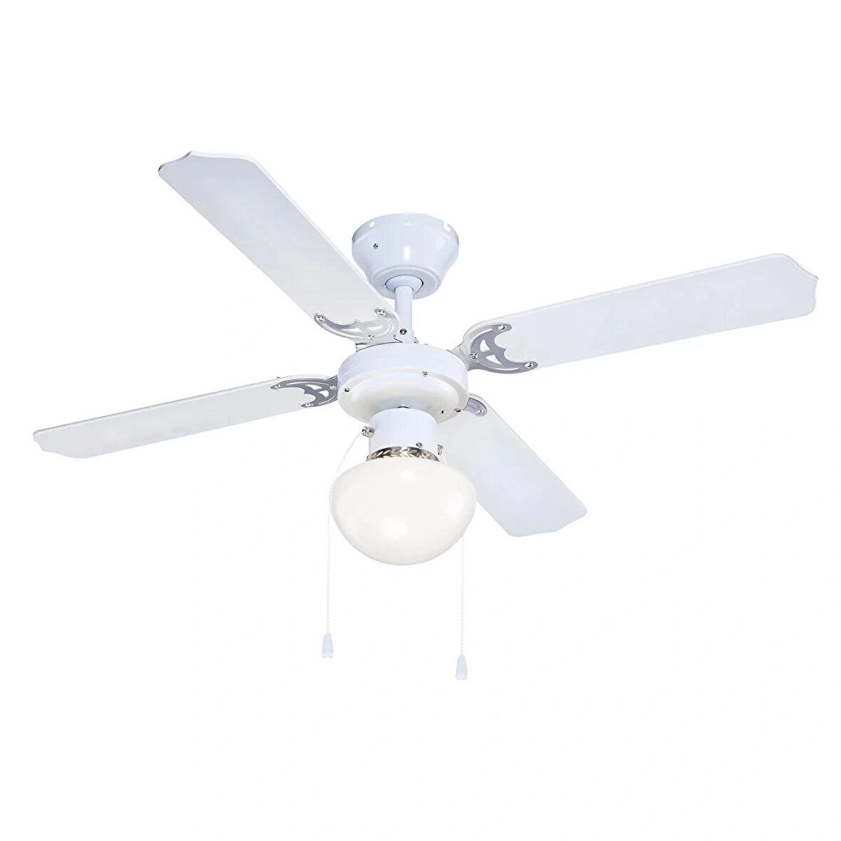 TAVAN VANTİLATÖRÜ 4 KANATLI BEYAZ RENK 107 CM ÇAPINDA