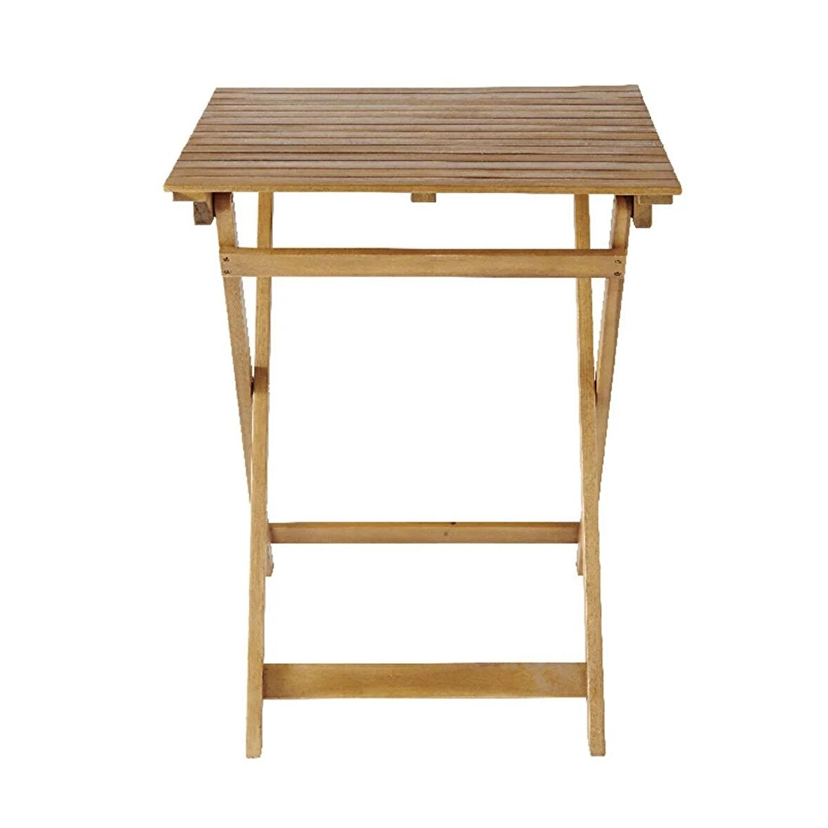 BAHÇE BALKON MASASI KATLANIR AHŞAP MASA YER KAPLAMAZ 60*60 CM
