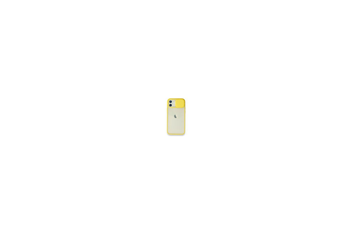 AMORİX IPHONE 12 KAMERA SÜRGÜLÜ RENKLİ KENARLI SİLİKON KILIF