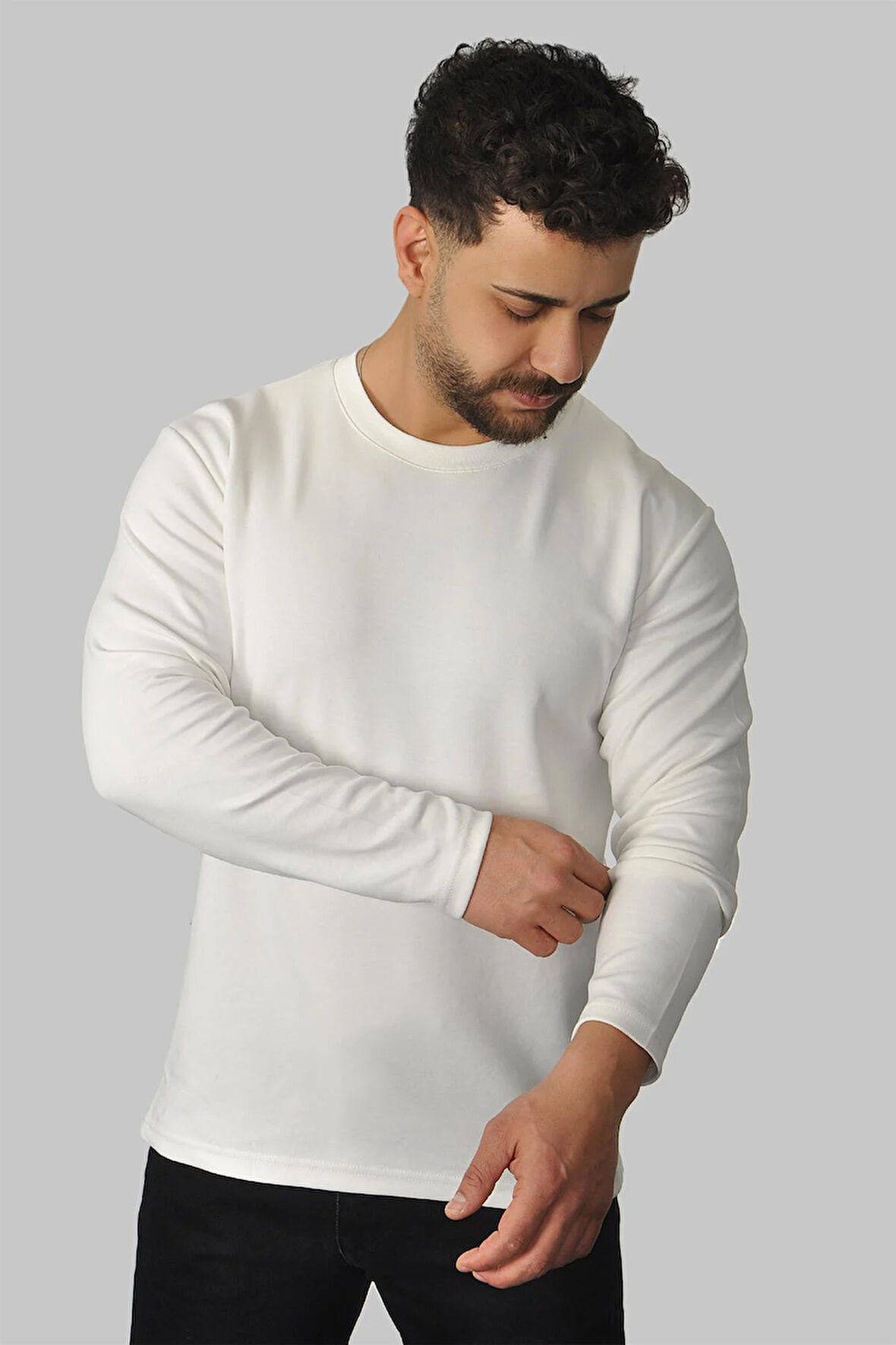 Manta 2772-1 Bisiklet Yaka Uzun Kollu Erkek T-Shirt