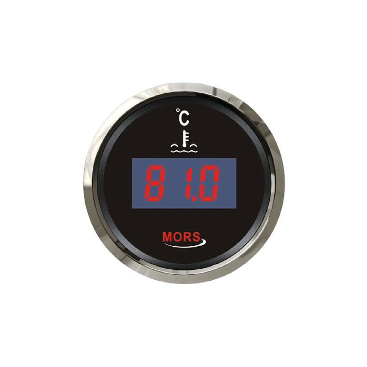 Mors Dijital Hararet Gouml;stergesi 12-24 Volt Siyah