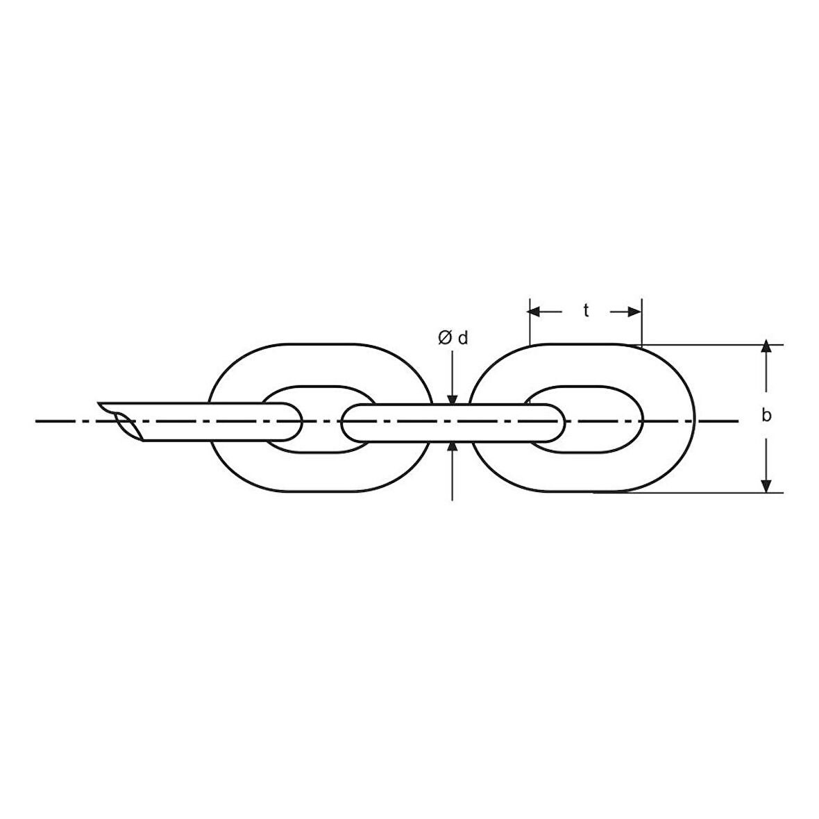 Atlı 10 Mm Galvanizli Kalibre Atlı Zincir