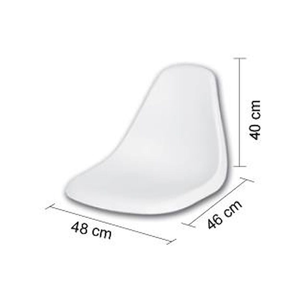 Sealux Koltuk L46/W41/H43 Plastik Beyaz