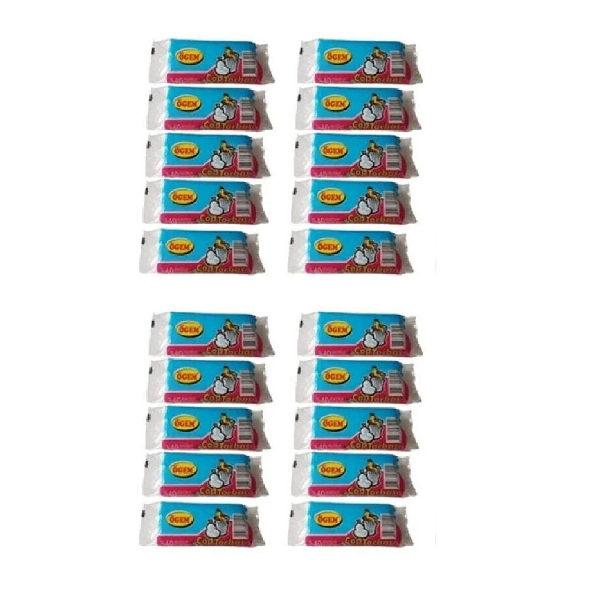 Ögem Mini Boy Çöp Poşeti 40x50 Cm 40'lı Rulo 20 Paket Şeffaf