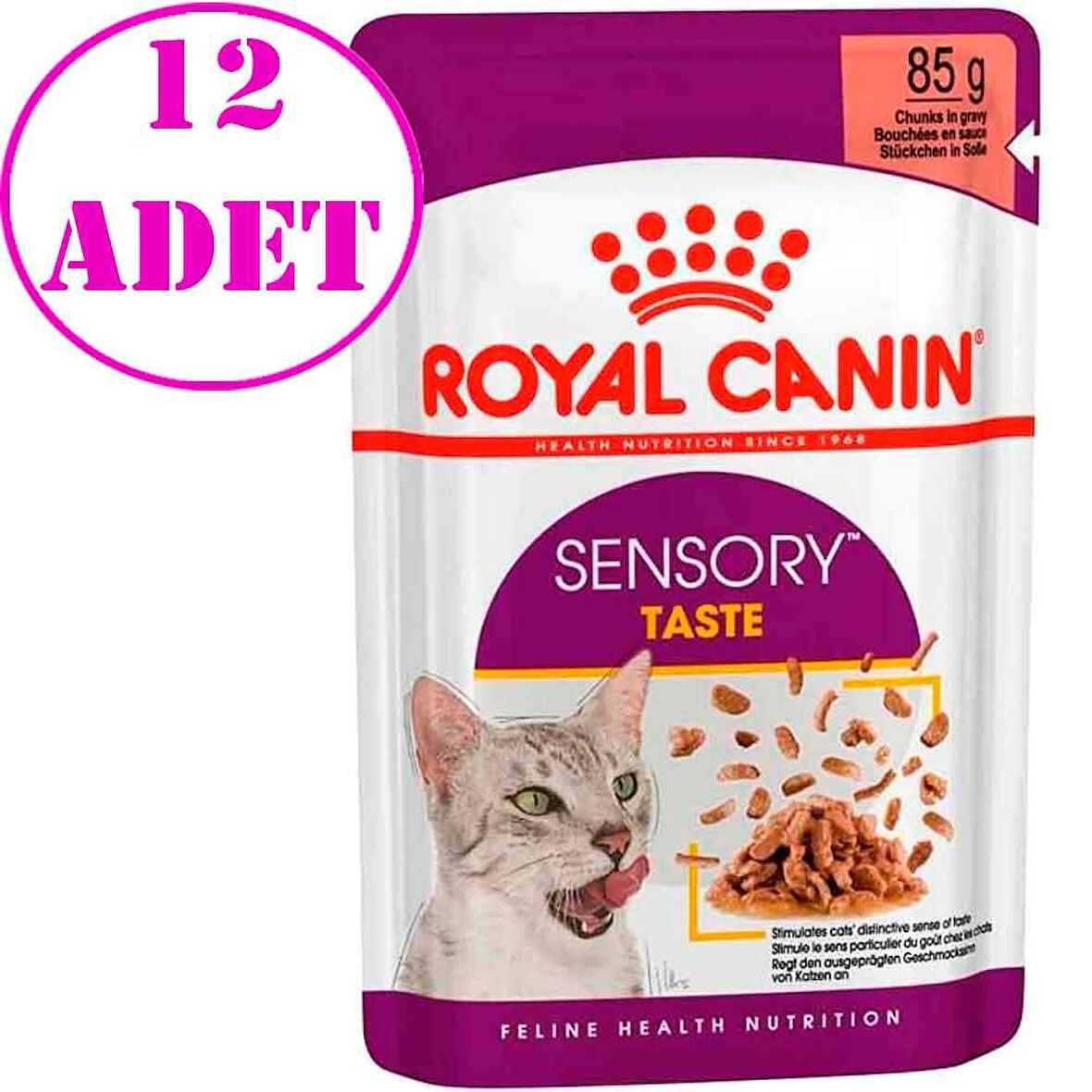 Royal Canin Sensory Taste Etli Soslu Kedi Konservesi 85 Gr 12 AD