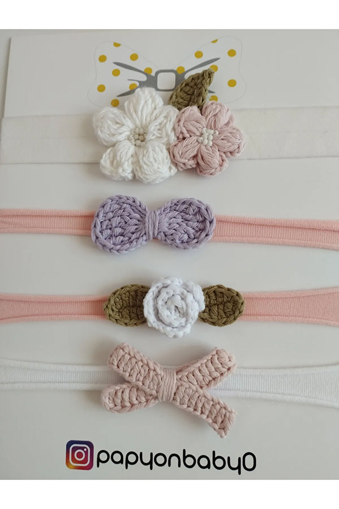 4'lü Set Saç Bandı - Çok Renkli - Organik & El Yapımı