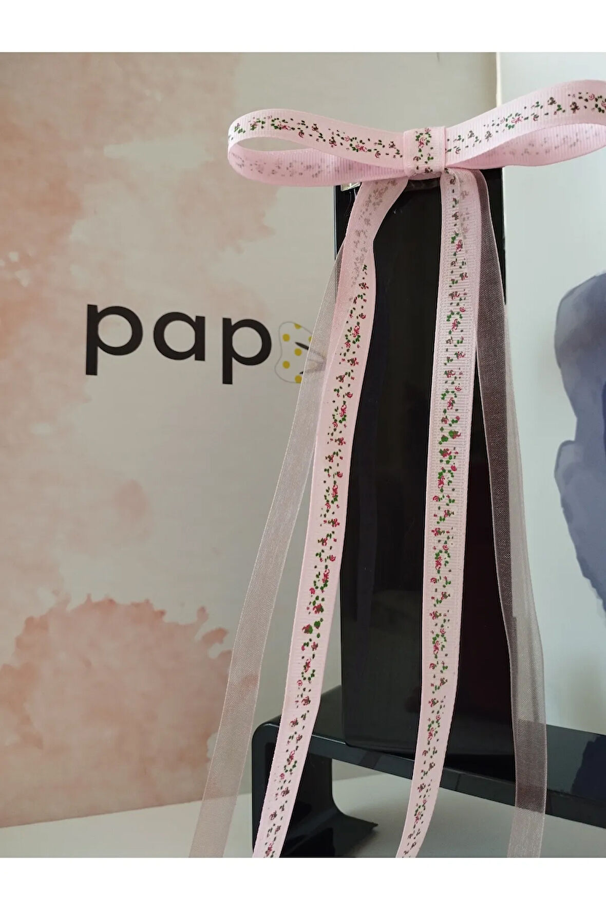 Fiyonk Kurdele Toka - Pembe - Organik & El Yapımı