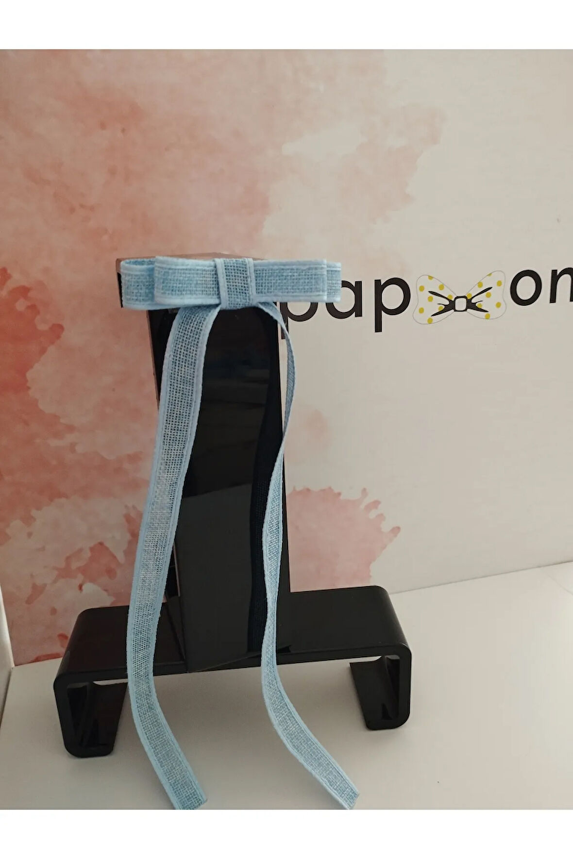 Fiyonk Kurdele Toka - Mavi - Organik & El Yapımı