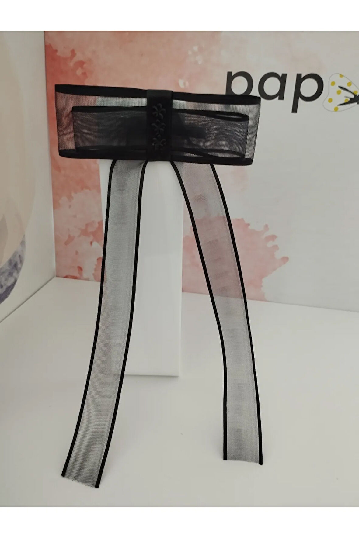 Fiyonk Tül Toka - Siyah - Organik & El Yapımı