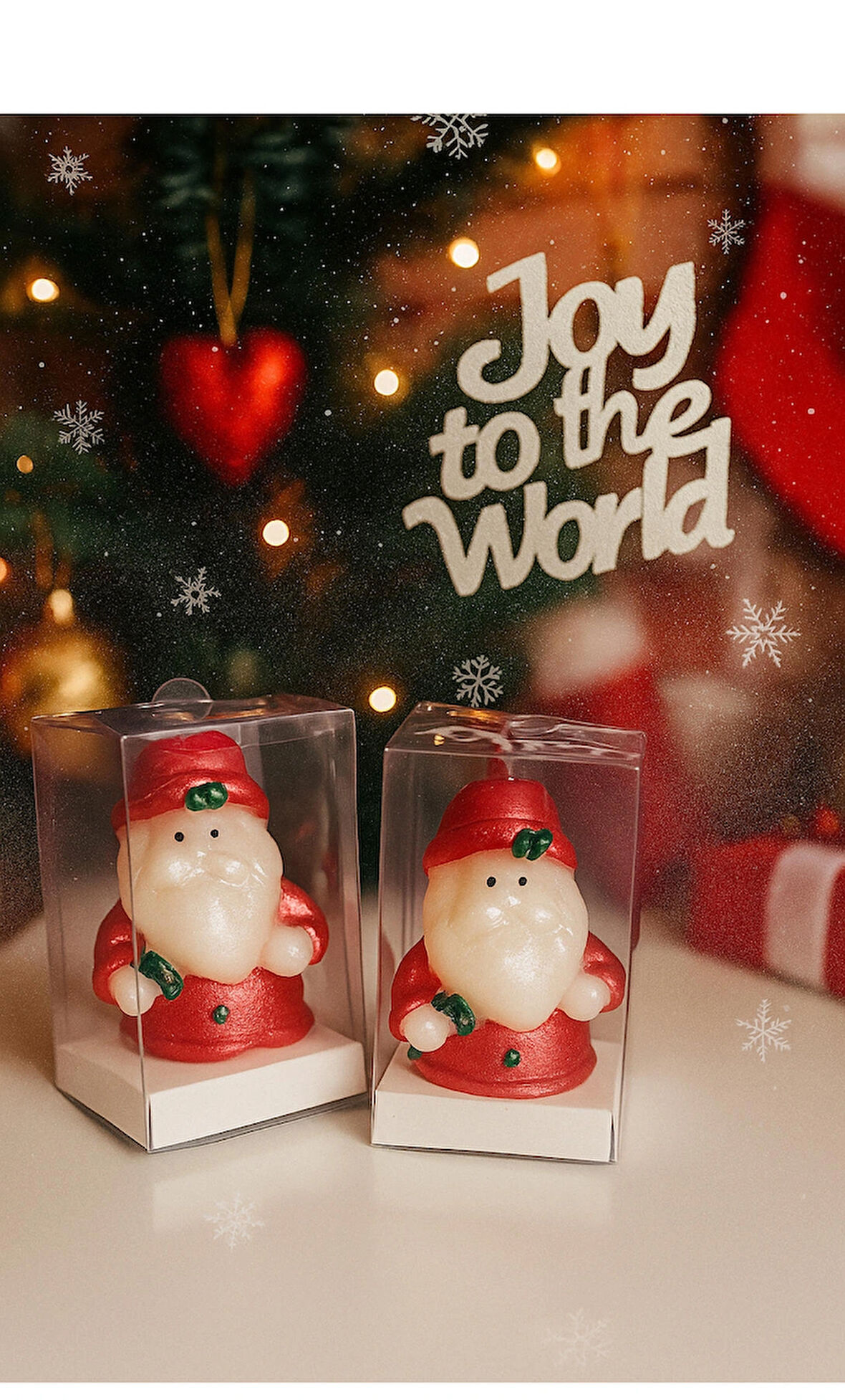 2 Adet Noel Baba Kutulu Hediyelik Yılbaşı Mumu