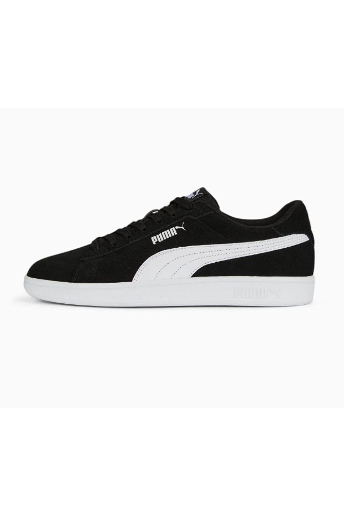 Puma Erkek Siyah Beyaz Süet Smash 3.0 Sneaker Ayakkabı VO39098401 