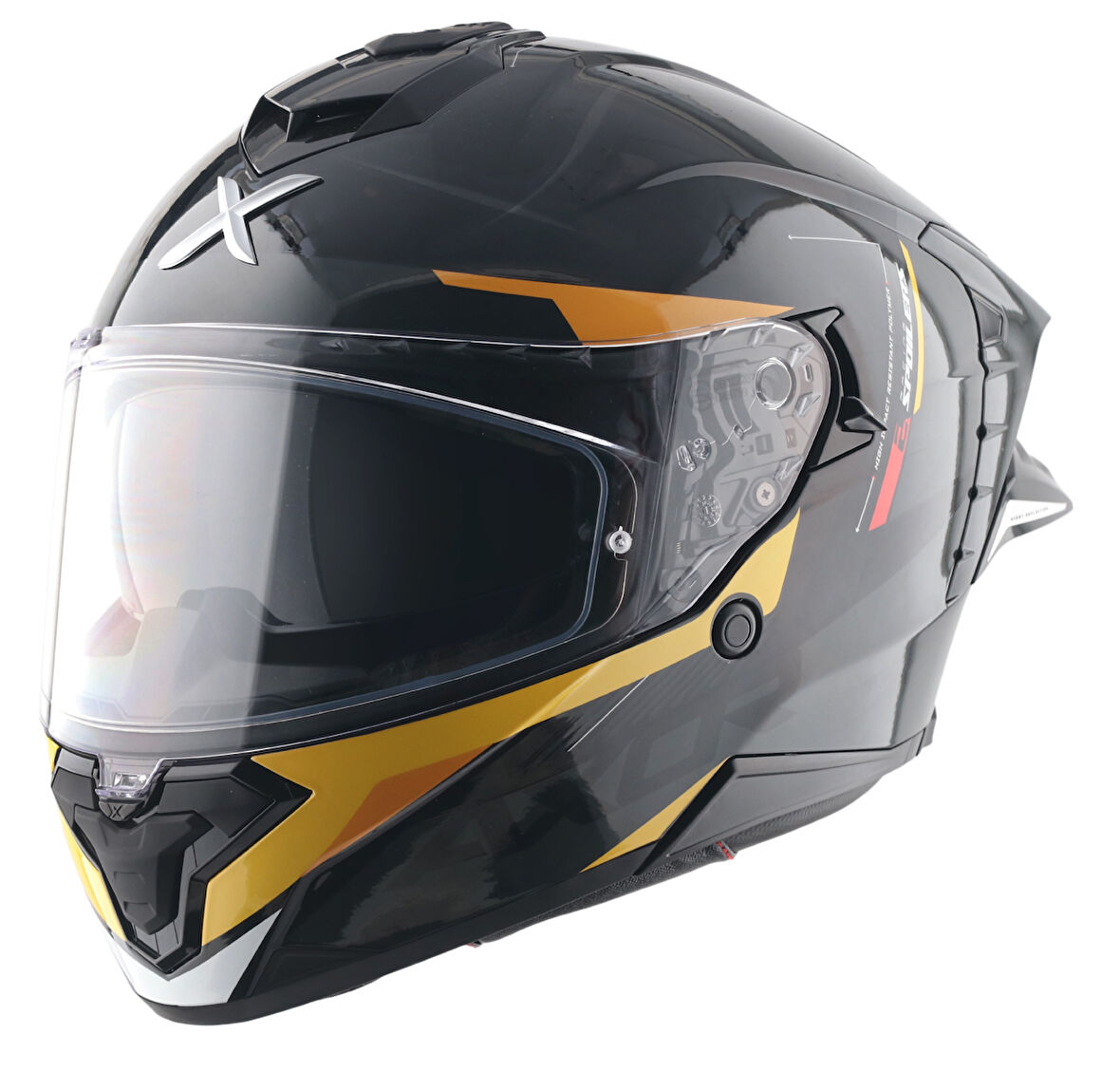 Brutale Kryptic Kask Black Yellow - Pinlock Dahil