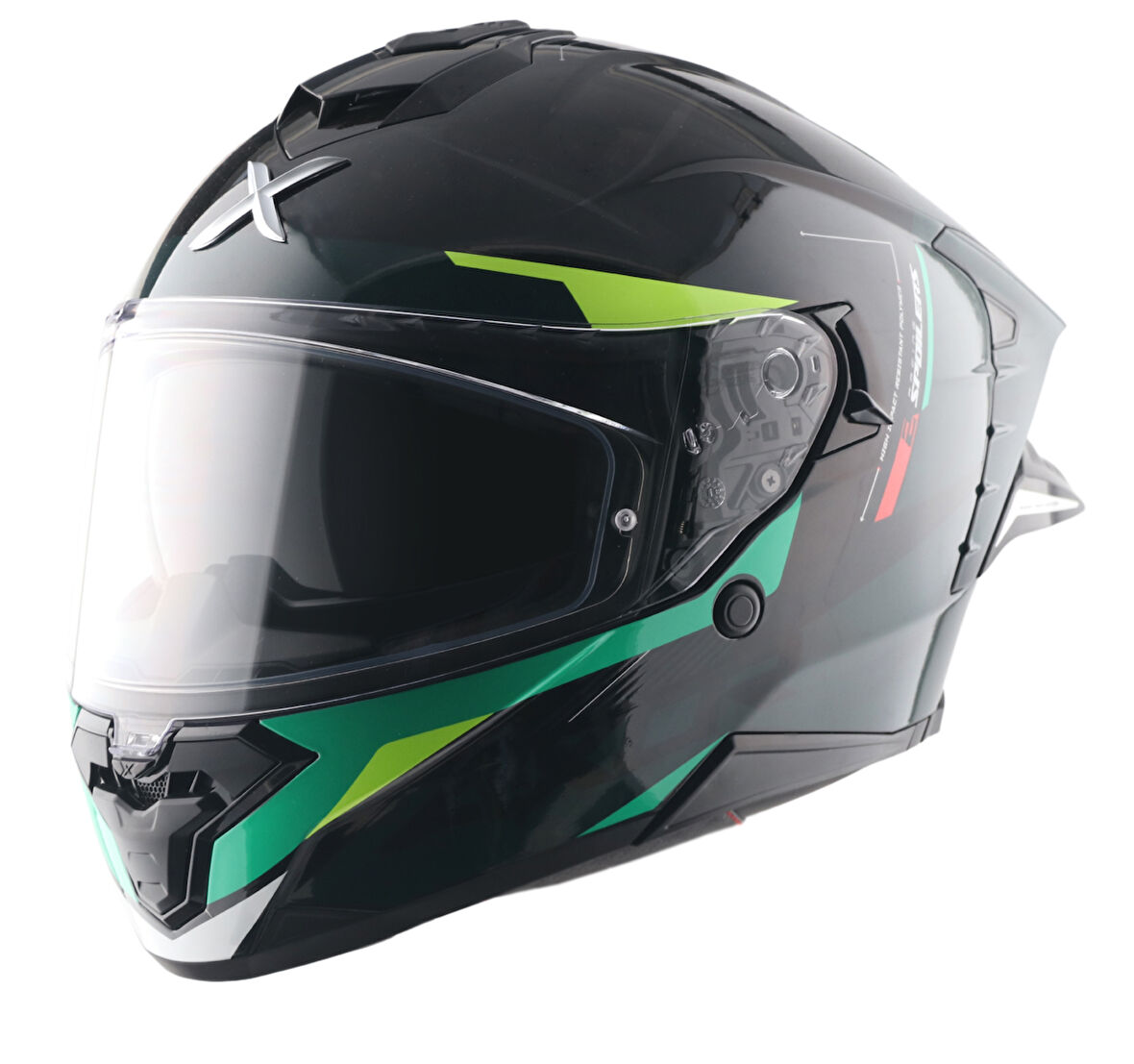 Brutale Kryptic Kask Black Green - Pinlock Dahil