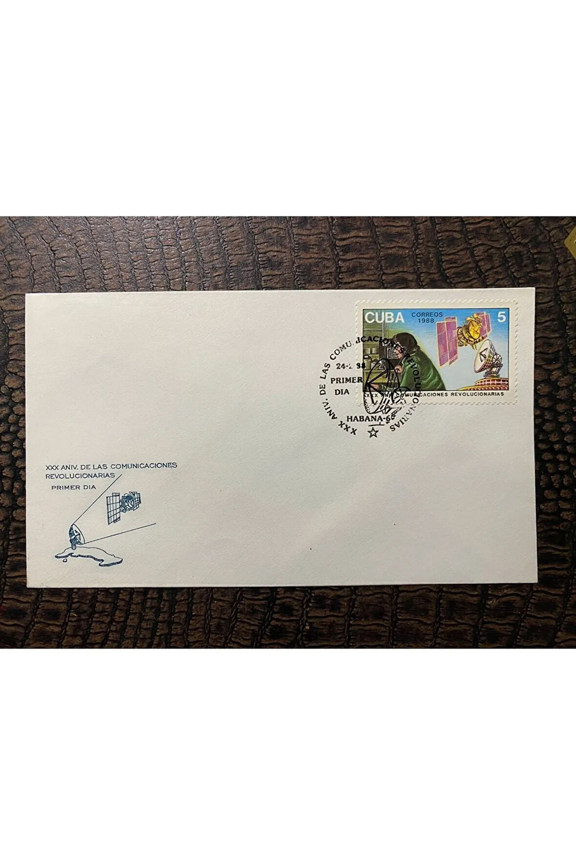 Fdc Cuba Küba Ilk Gün Zarfı 1988 Xxx Aniv. De Las Comunicaciones Revolucionarias