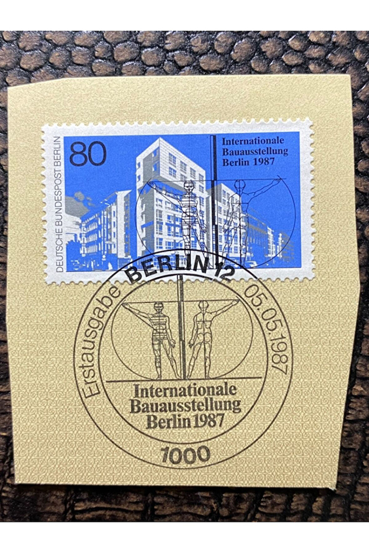 Almanya İlkgün Özel Damgalı Fragman Pul İnternational Bauausstellung Berlin 1987