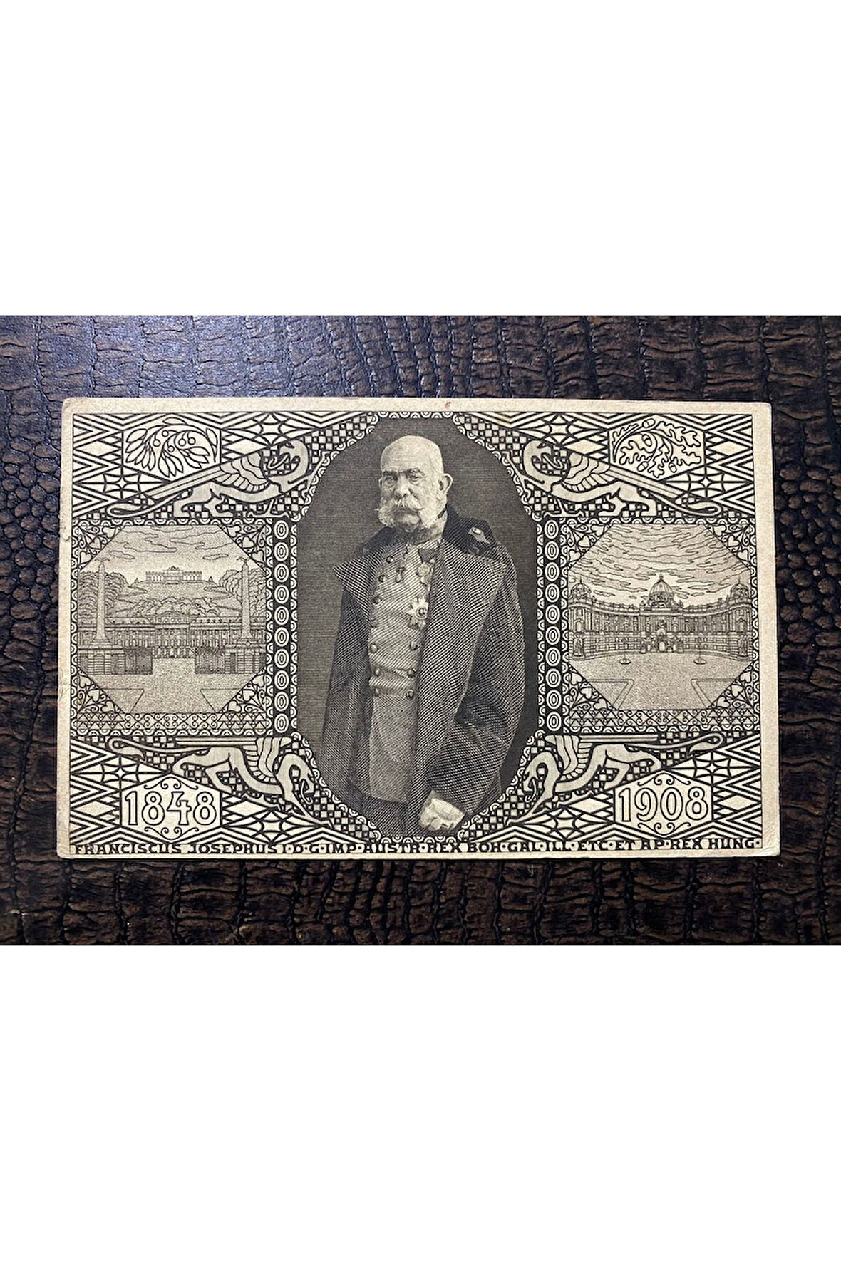 Avusturya İmparatorluğu 1915 tarihli Postakartı Macaristan İmparatoru Frans Joseph (1. Dünya Savaşı