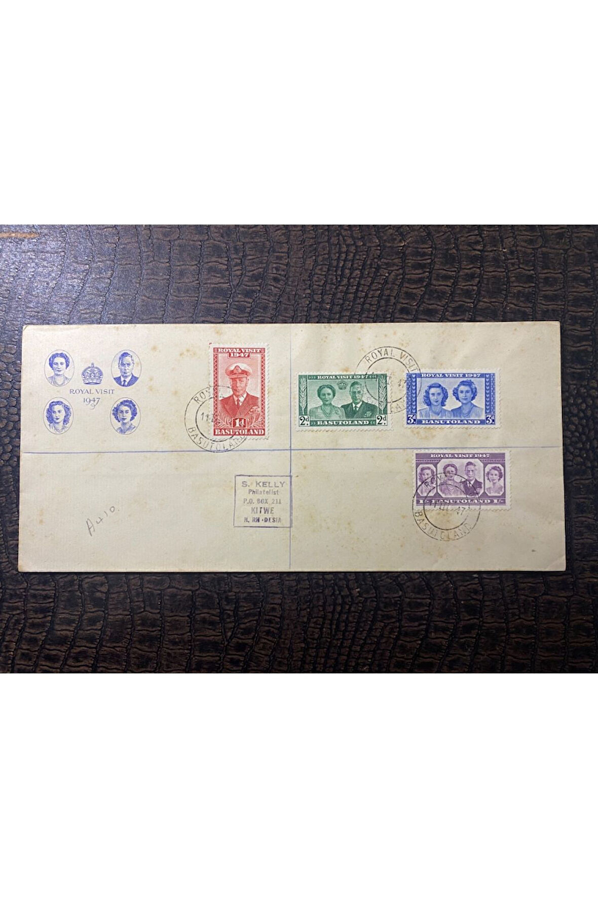 1947 Kraliyet Ziyareti İngiliz Sömürge Tam Seri Pulları ve Özel Gün Damgalı Royal Visit 1947 FDC