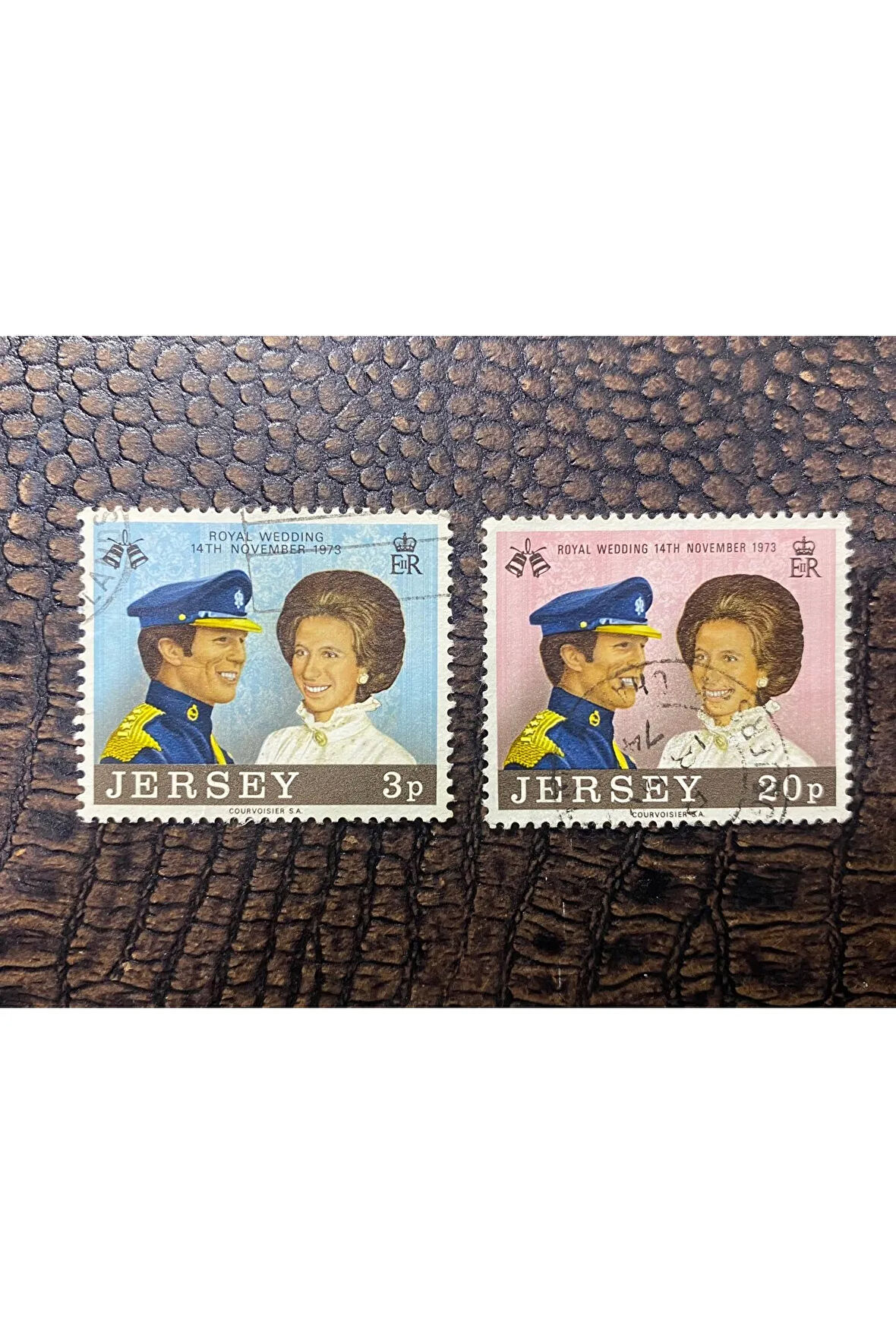 İngilliz Sömürge İngiltere Kraliyet Düğünü Tam Seri Pul JERSEY - 1973 Royal Wedding FULL SET - FINE