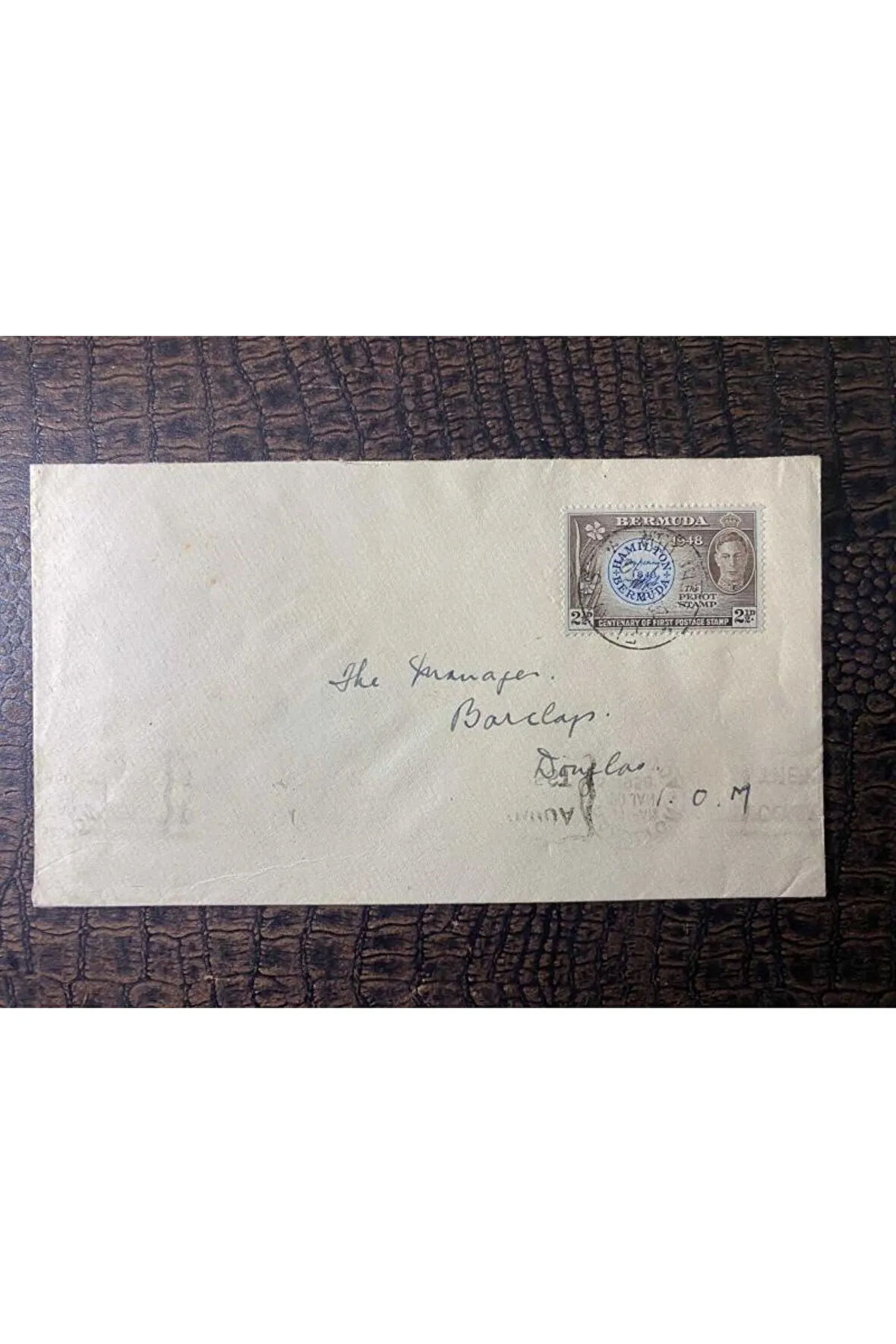 İngiltere İngiliz Sömürge Bermuda "1948 2 1/2 d centenary of postmaster parrot stamps" Pullu 1950 y