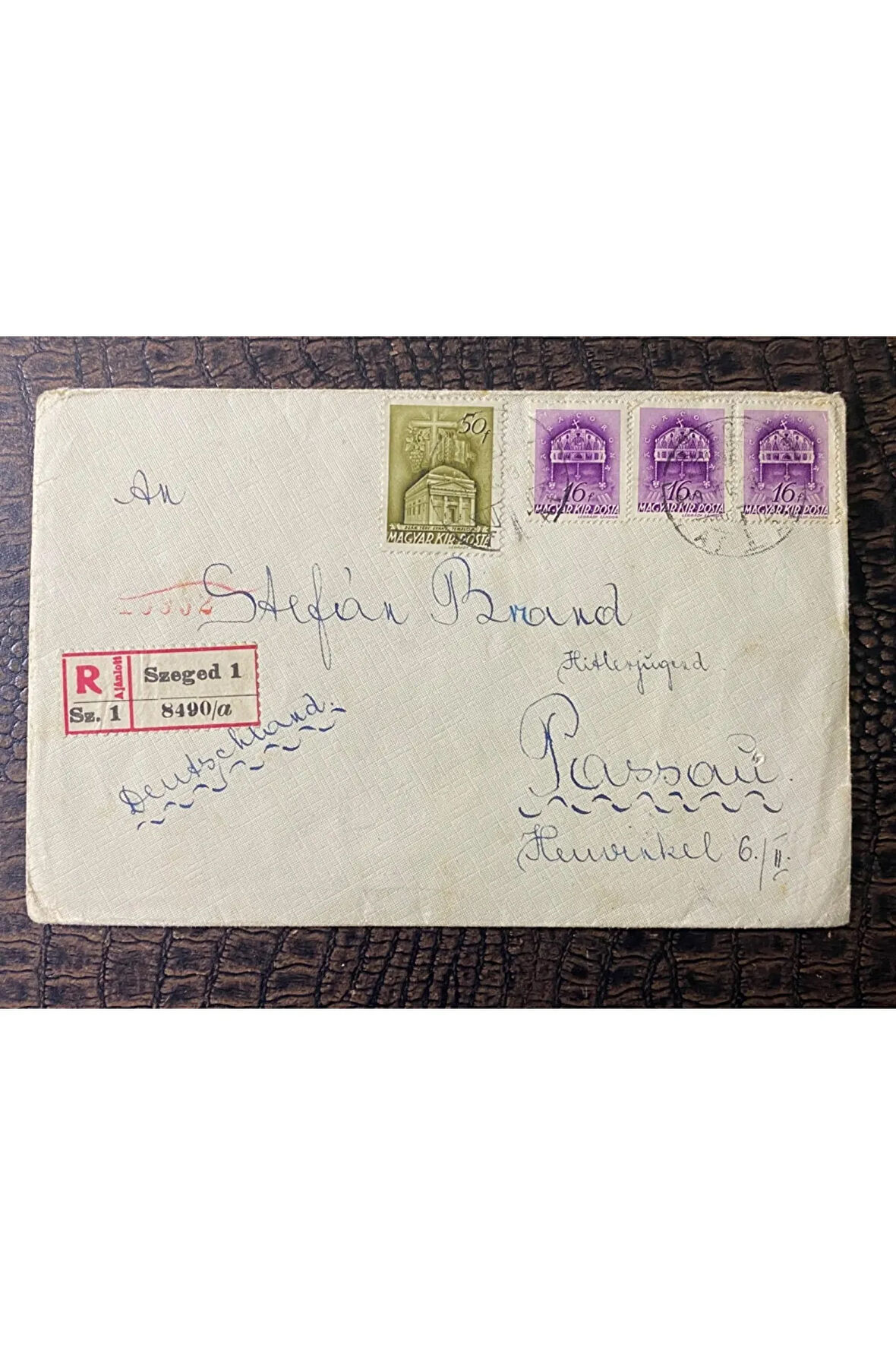 ALMANYA NAZİ REİCH DÖNEMİ Macaristan'dan taahhütlü Almanya Passau Hitlerjugend (Hİtler Gençliği) üy