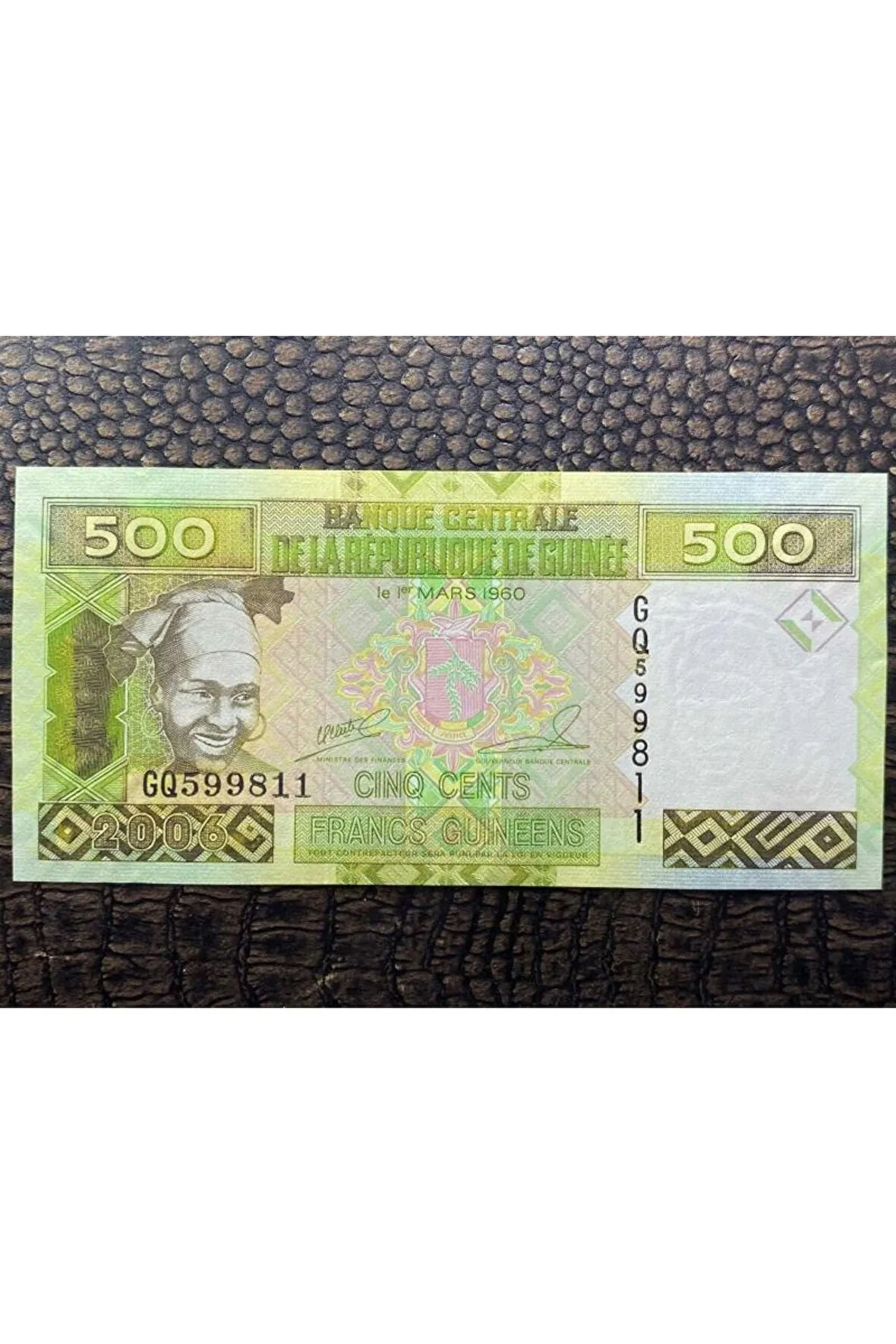 GUİNEE Gine 2006 Yılı 500 Frank Çil - (10/10)- ÇİL ( UNC)